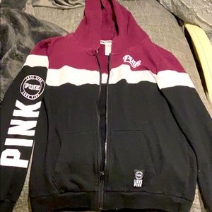 Striped Zip Up Hoodie